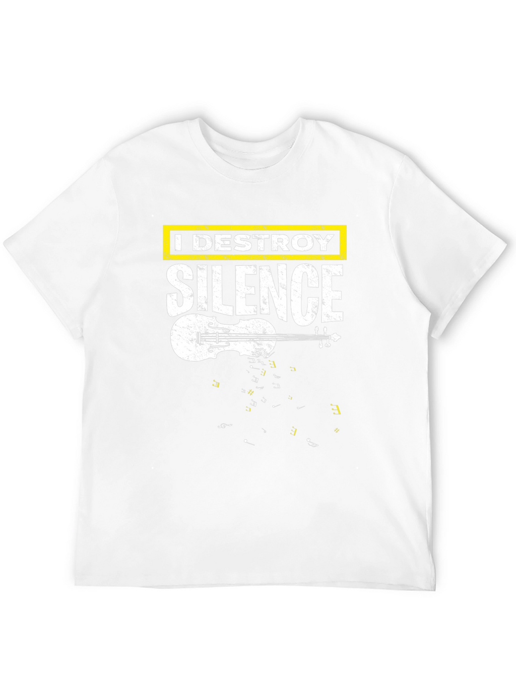 I Destroy Silence Violin Graphic T-Shirt