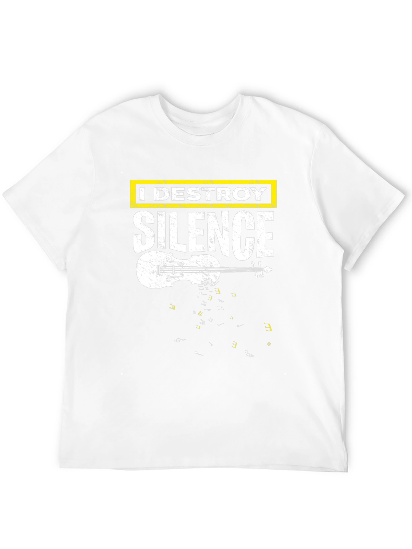 I Destroy Silence Violin Graphic T-Shirt