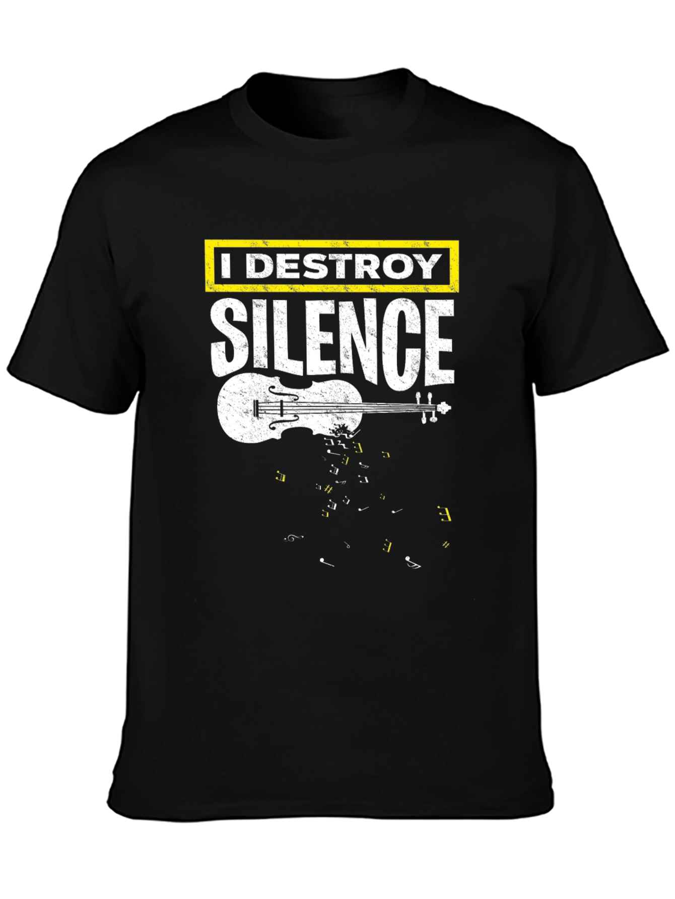 I Destroy Silence Violin Graphic T-Shirt