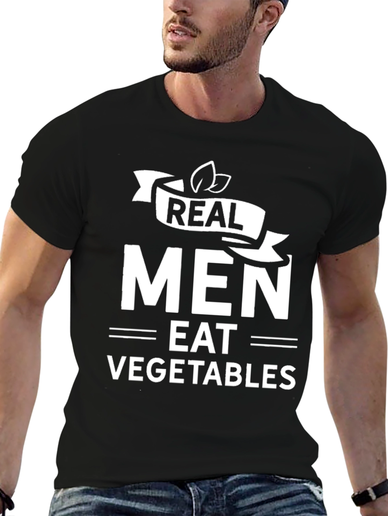 Real Men Eat Vegetables Graphic T-Shirt