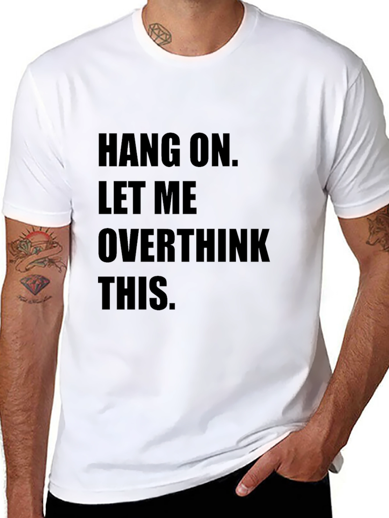 Hang On Overthinking T-Shirt - Funny Sarcastic Tee