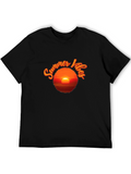 Summer Vibes Sunset T-Shirt - Black Graphic Tee