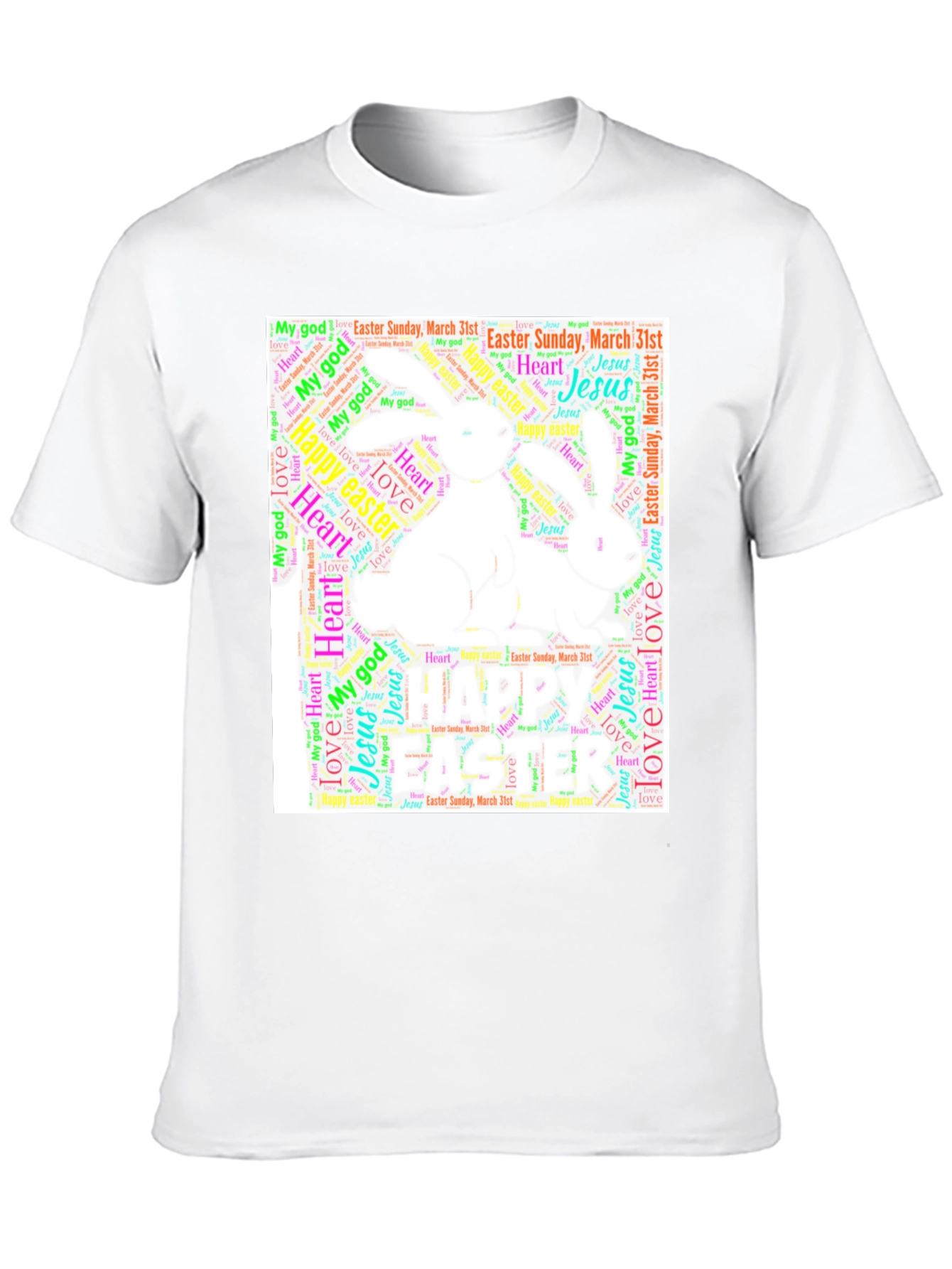 Easter Bunny Word Art T-Shirt