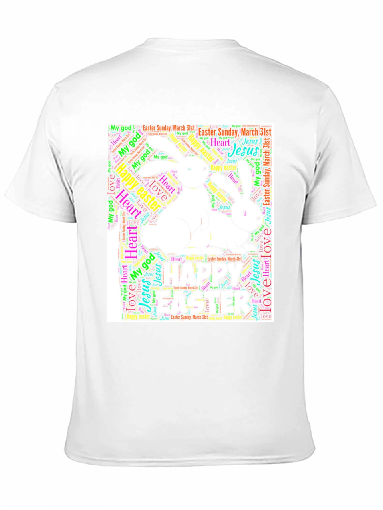 Easter Bunny Word Art T-Shirt