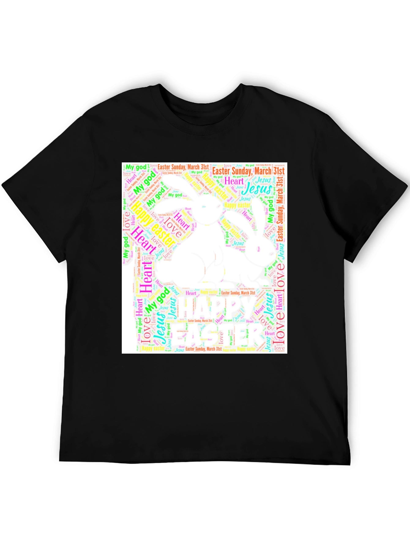 Easter Bunny Word Art T-Shirt
