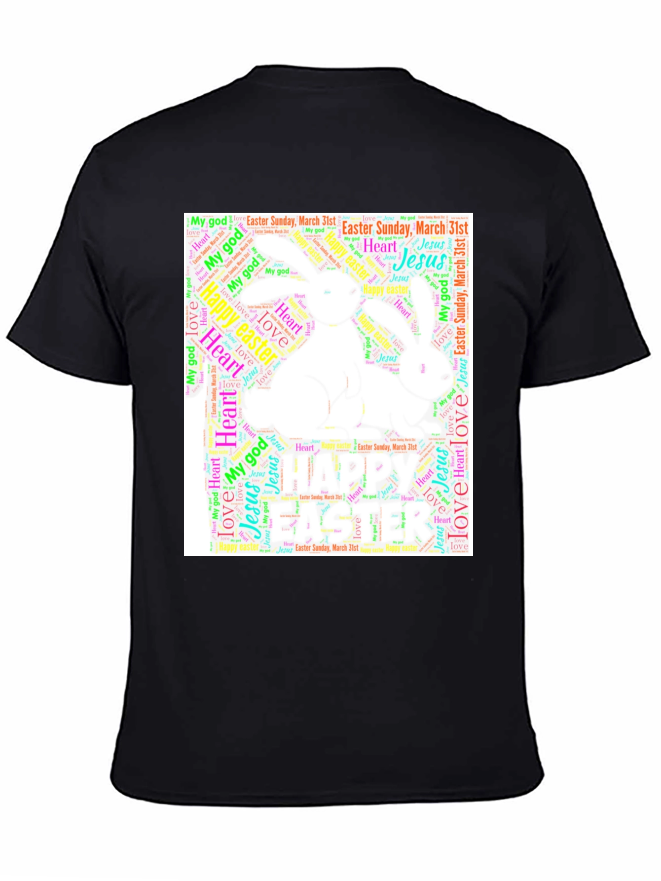 Easter Bunny Word Art T-Shirt