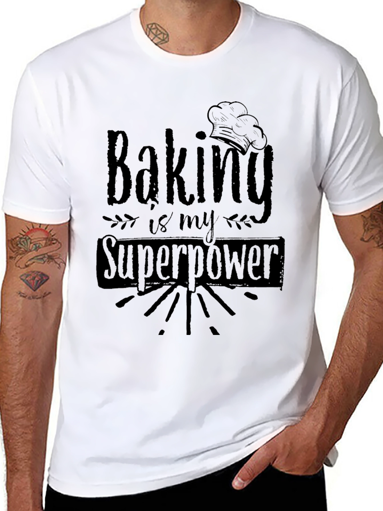 Baking is My Superpower T-Shirt - Black