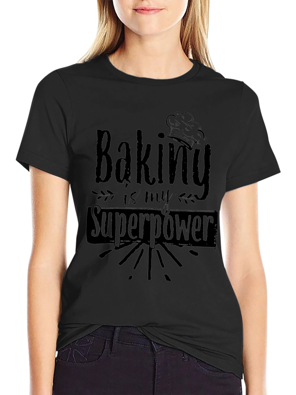 Baking is My Superpower T-Shirt - Black