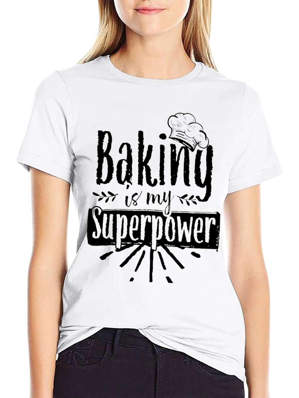 Baking is My Superpower T-Shirt - Black