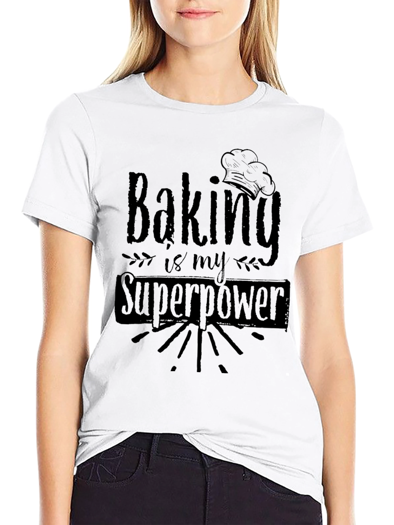 Baking is My Superpower T-Shirt - Black