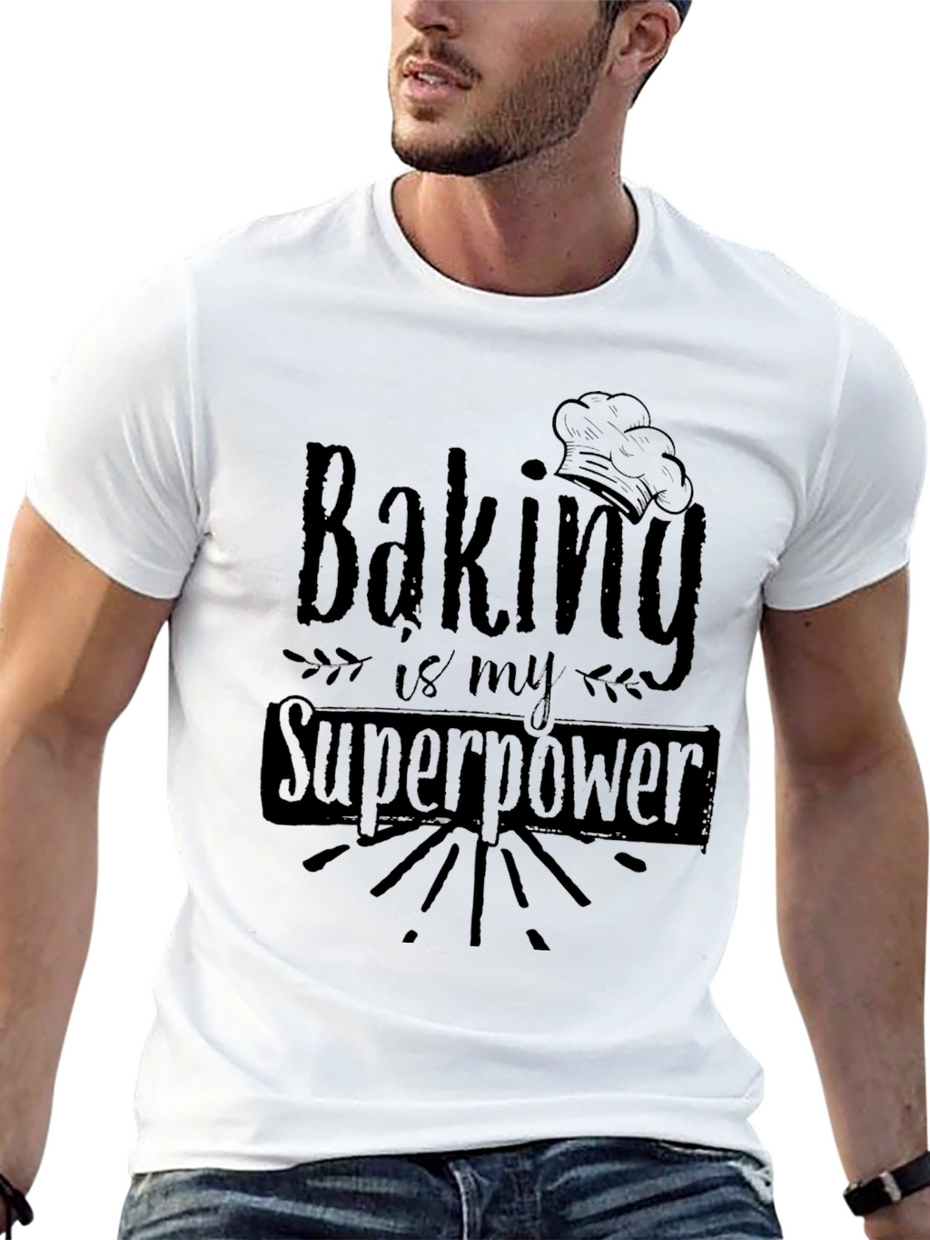 Baking is My Superpower T-Shirt - Black