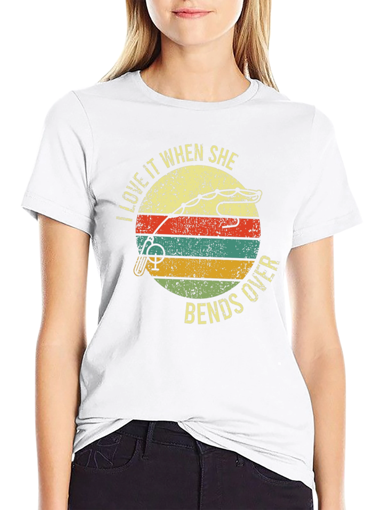 Fishing T-Shirt: Love It When She Bends Over