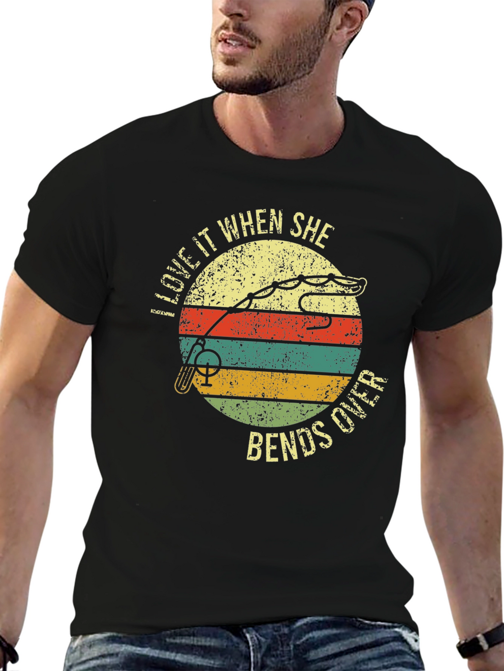 Fishing T-Shirt: Love It When She Bends Over