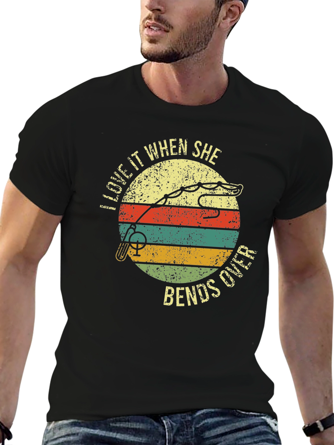 Fishing T-Shirt: Love It When She Bends Over