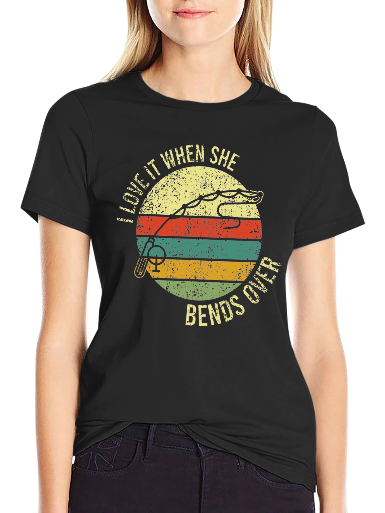 Fishing T-Shirt: Love It When She Bends Over