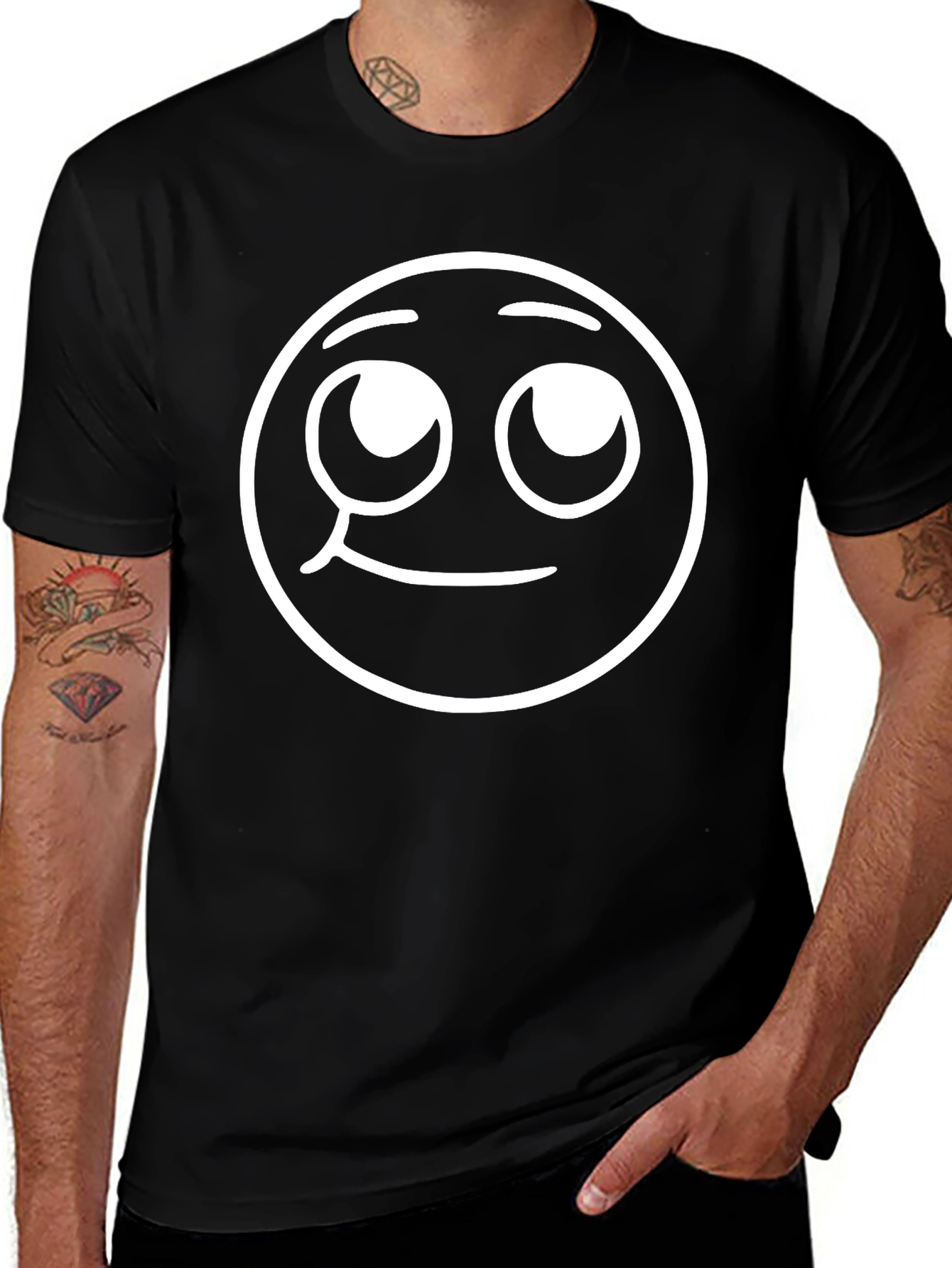 Funny Emoji Black T-Shirt - Quirky Graphic Tee