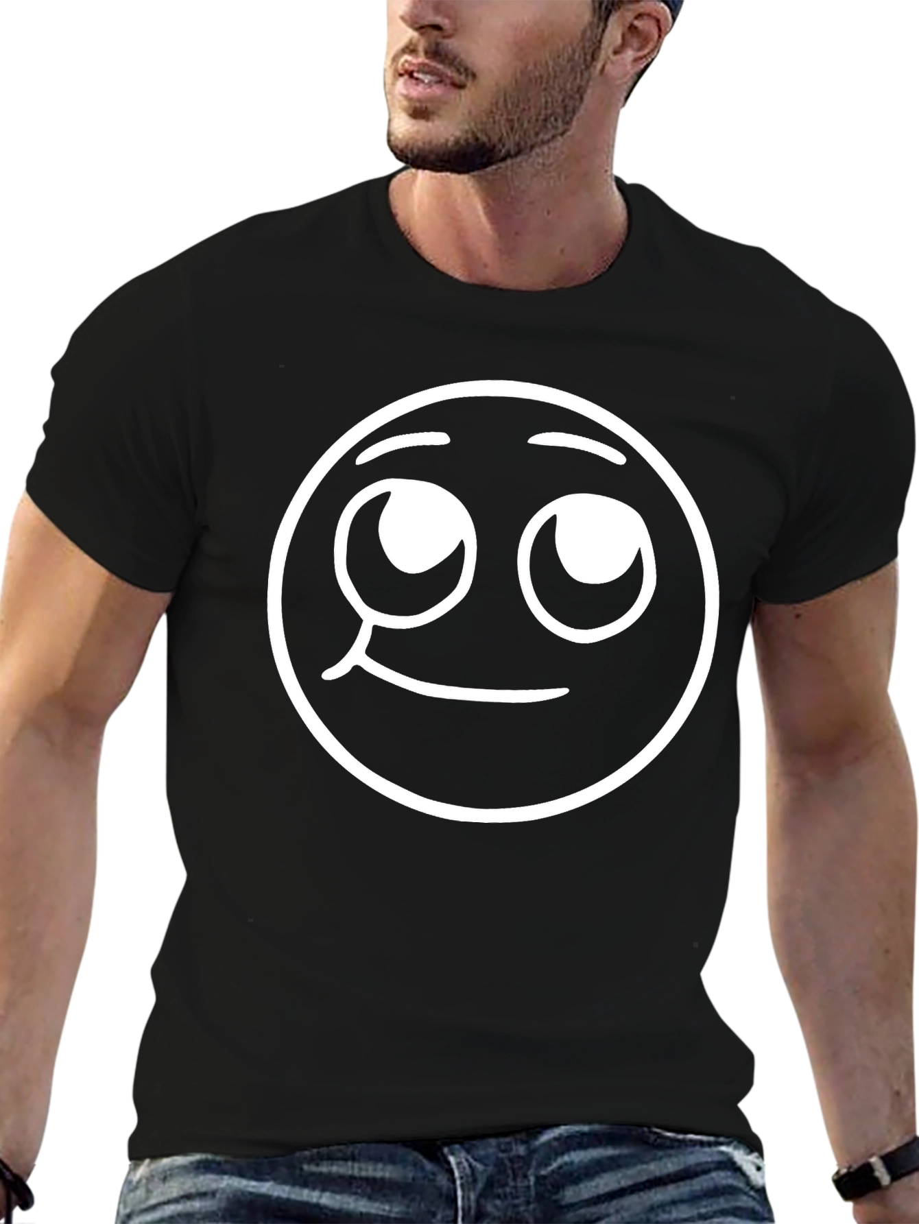 Funny Emoji Black T-Shirt - Quirky Graphic Tee