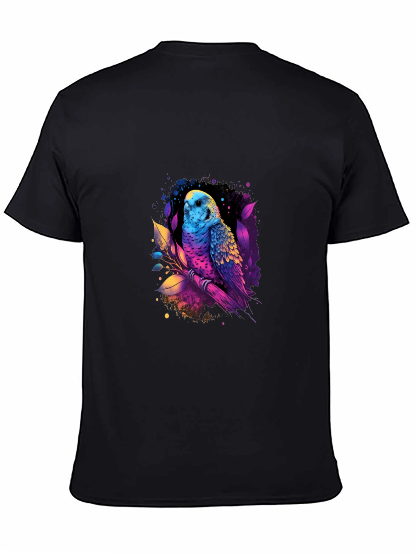 Colorful Budgie Parrot Graphic Tee