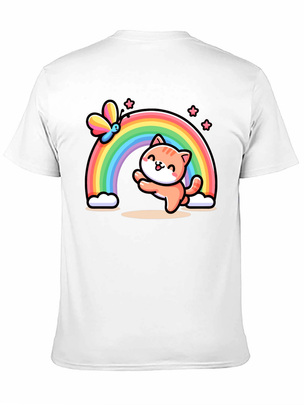 Cat Rainbow Graphic T-Shirt