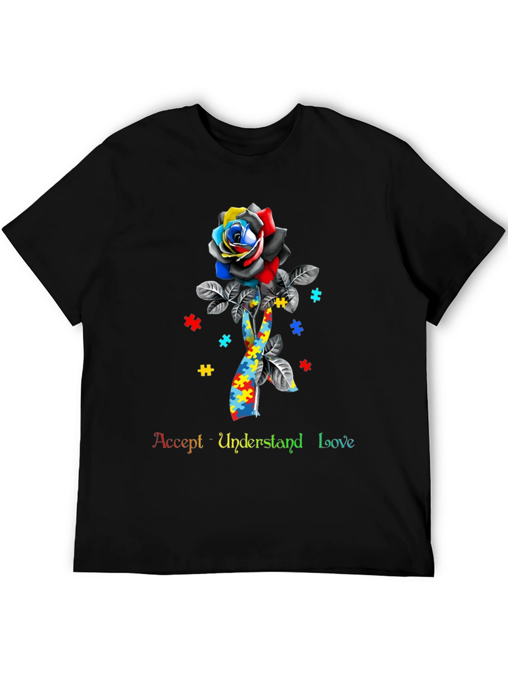Autism Awareness Rose T-Shirt