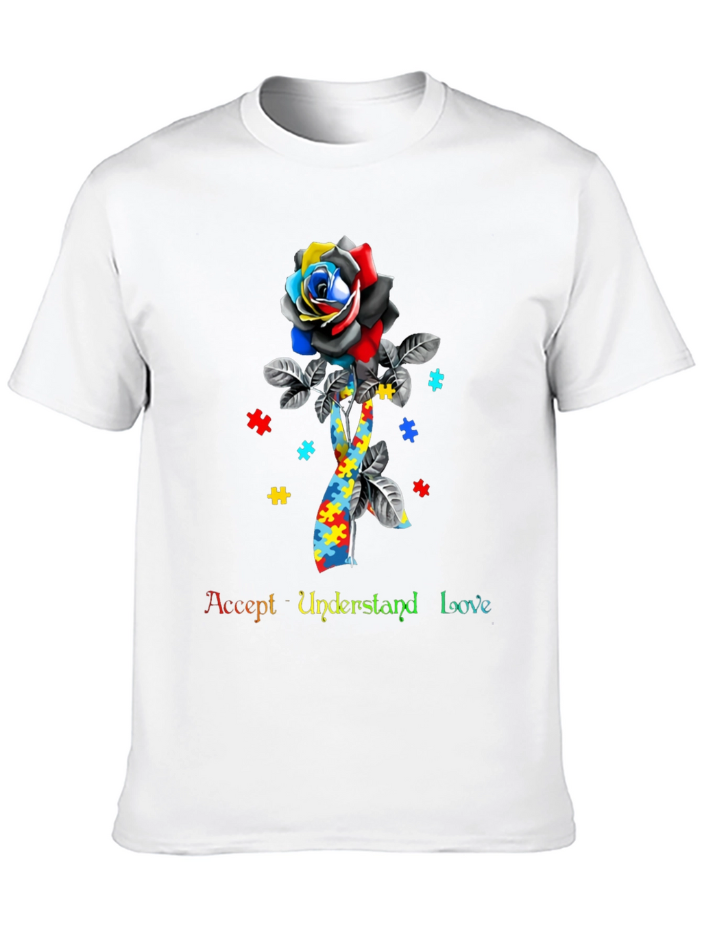 Autism Awareness Rose T-Shirt