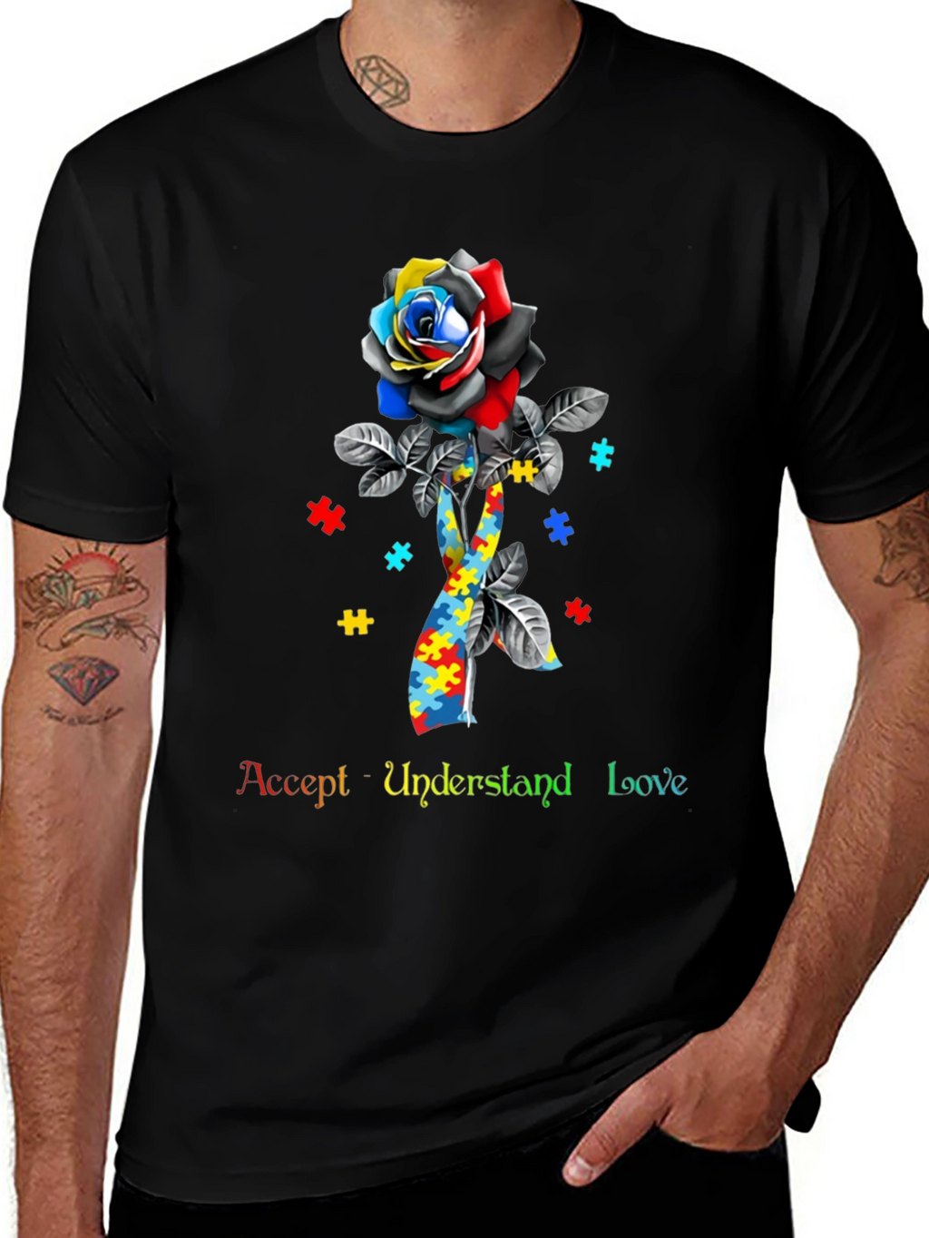 Autism Awareness Rose T-Shirt