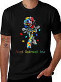 Autism Awareness Rose T-Shirt