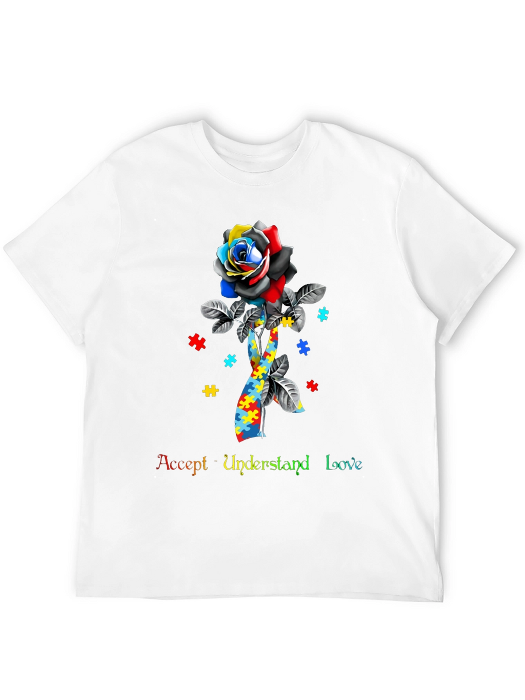 Autism Awareness Rose T-Shirt