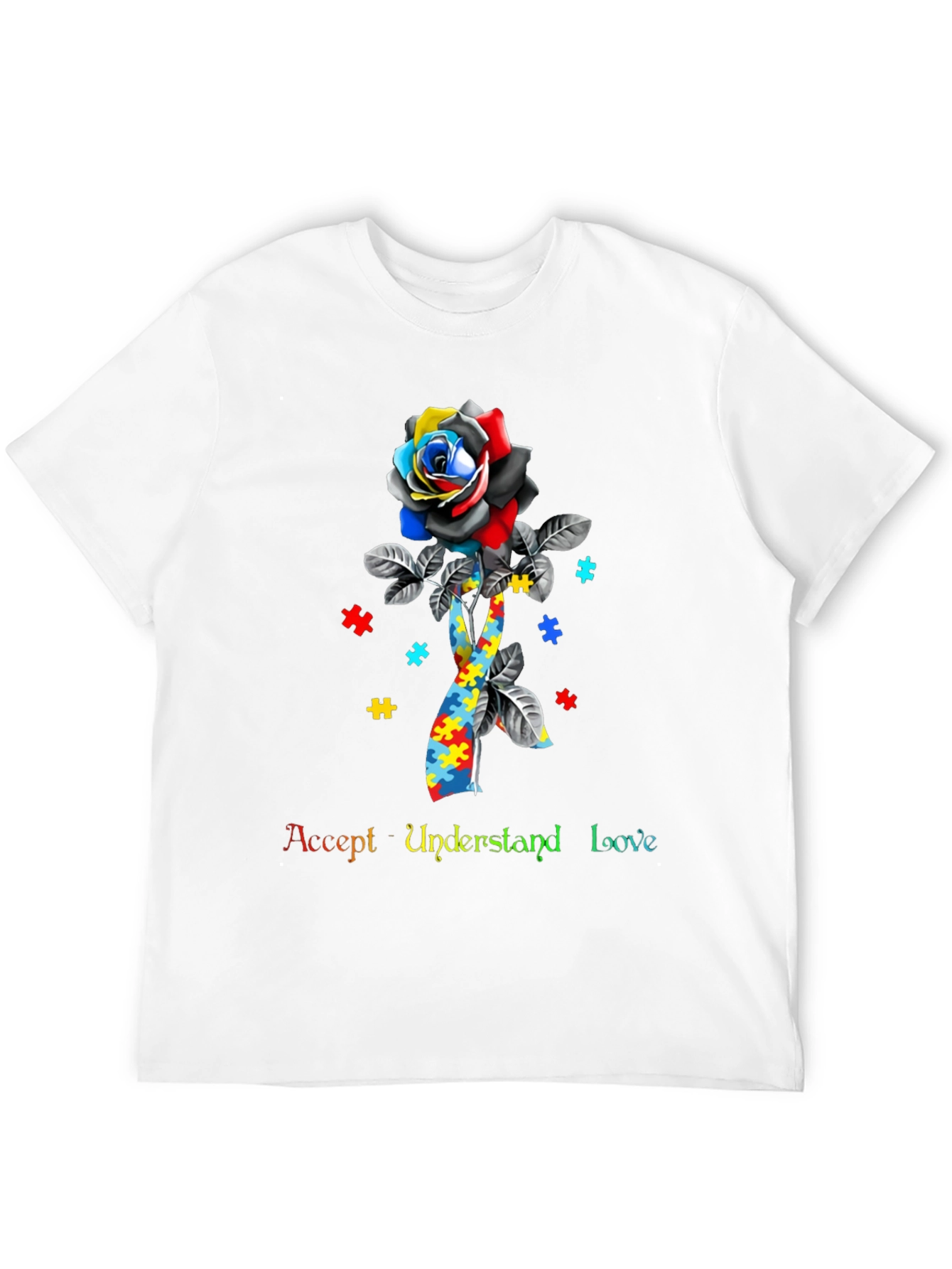 Autism Awareness Rose T-Shirt