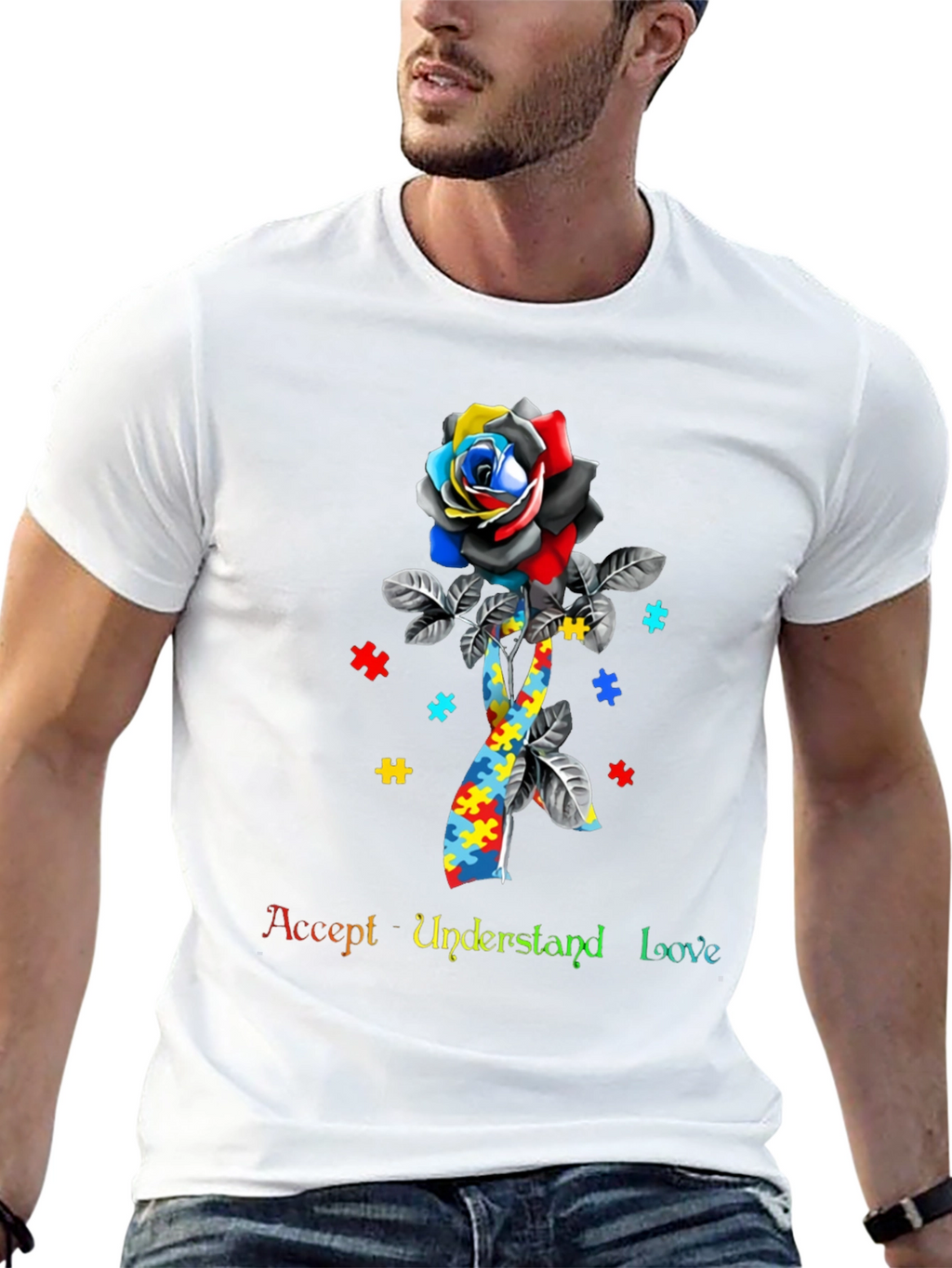 Autism Awareness Rose T-Shirt
