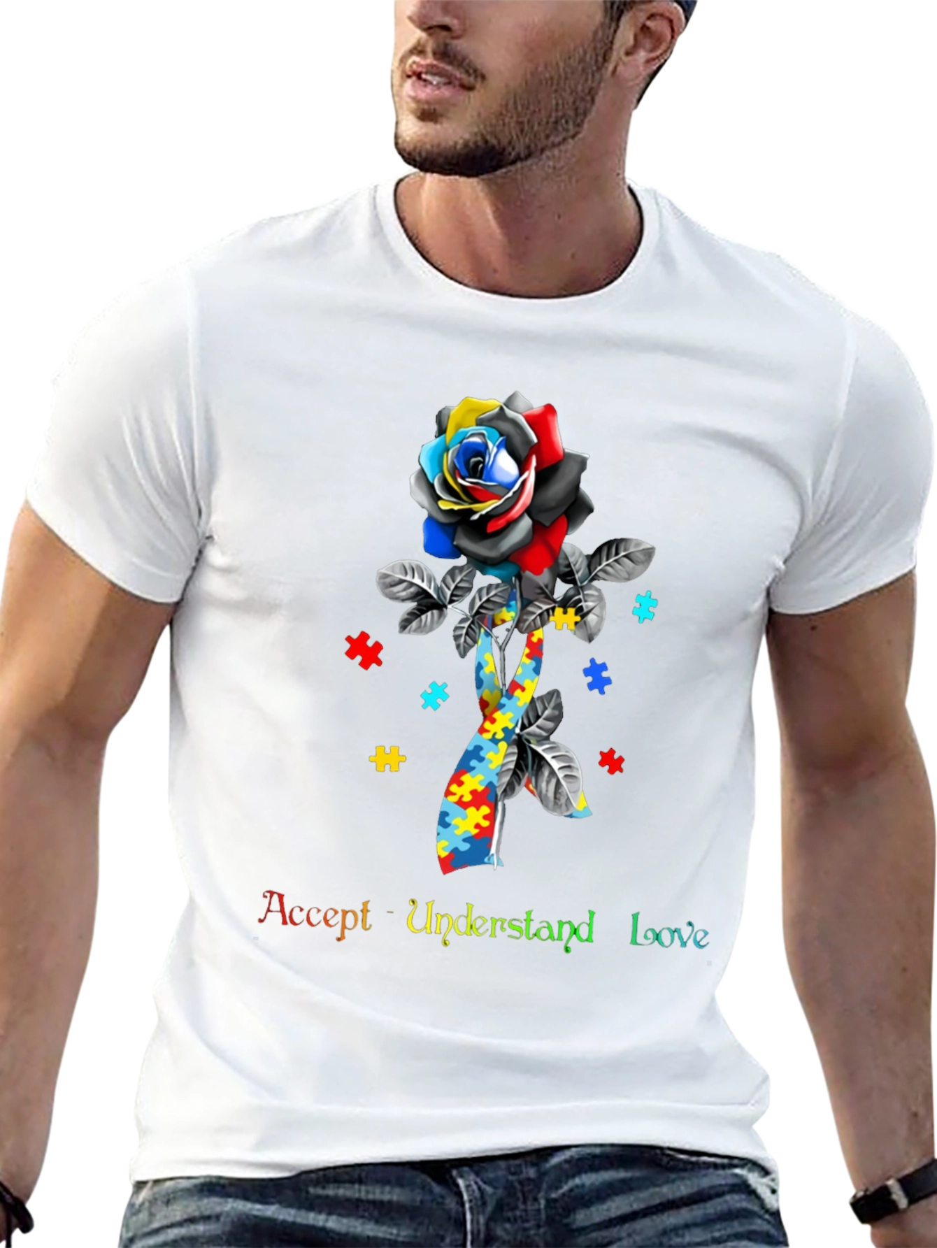 Autism Awareness Rose T-Shirt