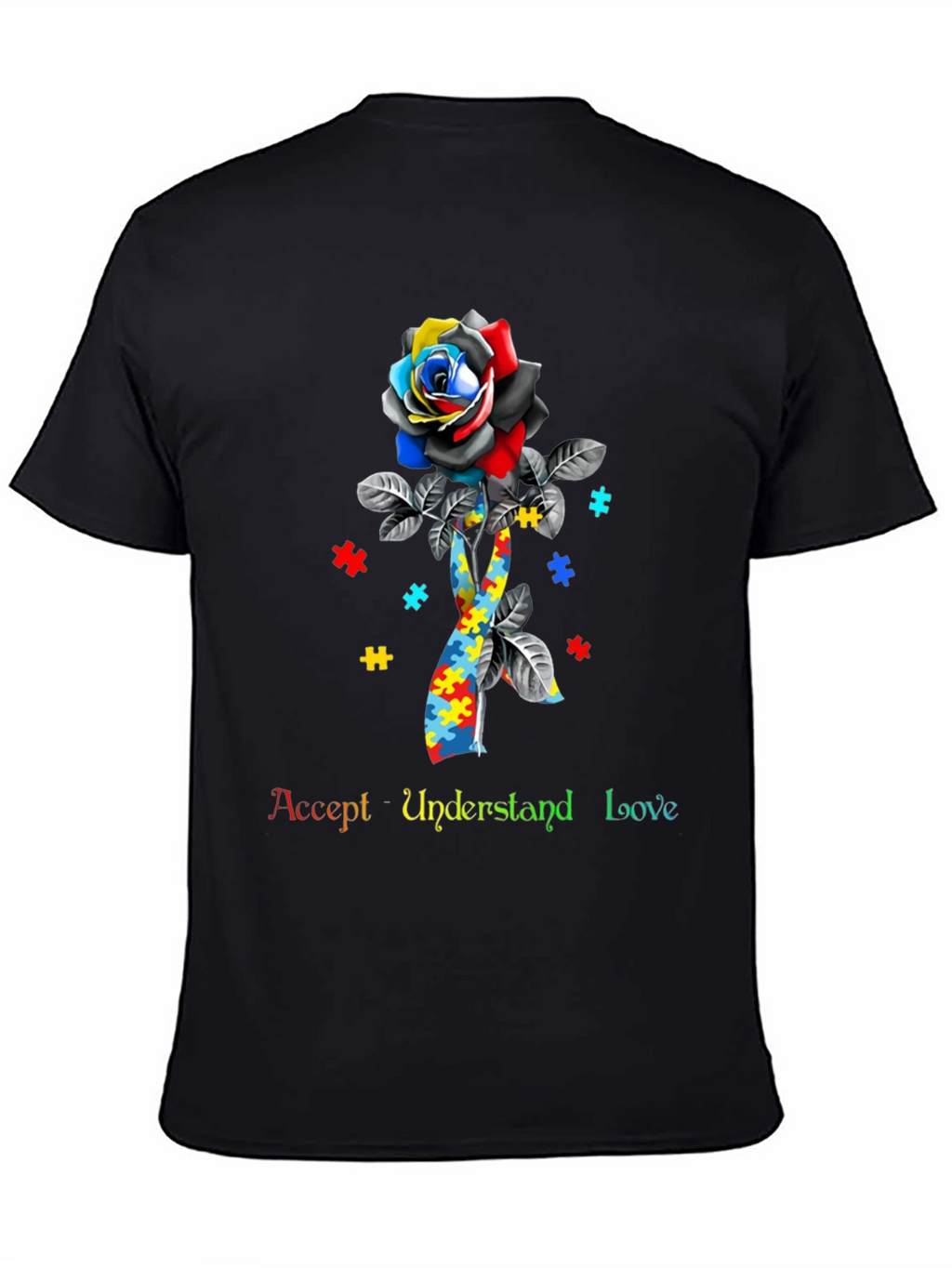 Autism Awareness Rose T-Shirt