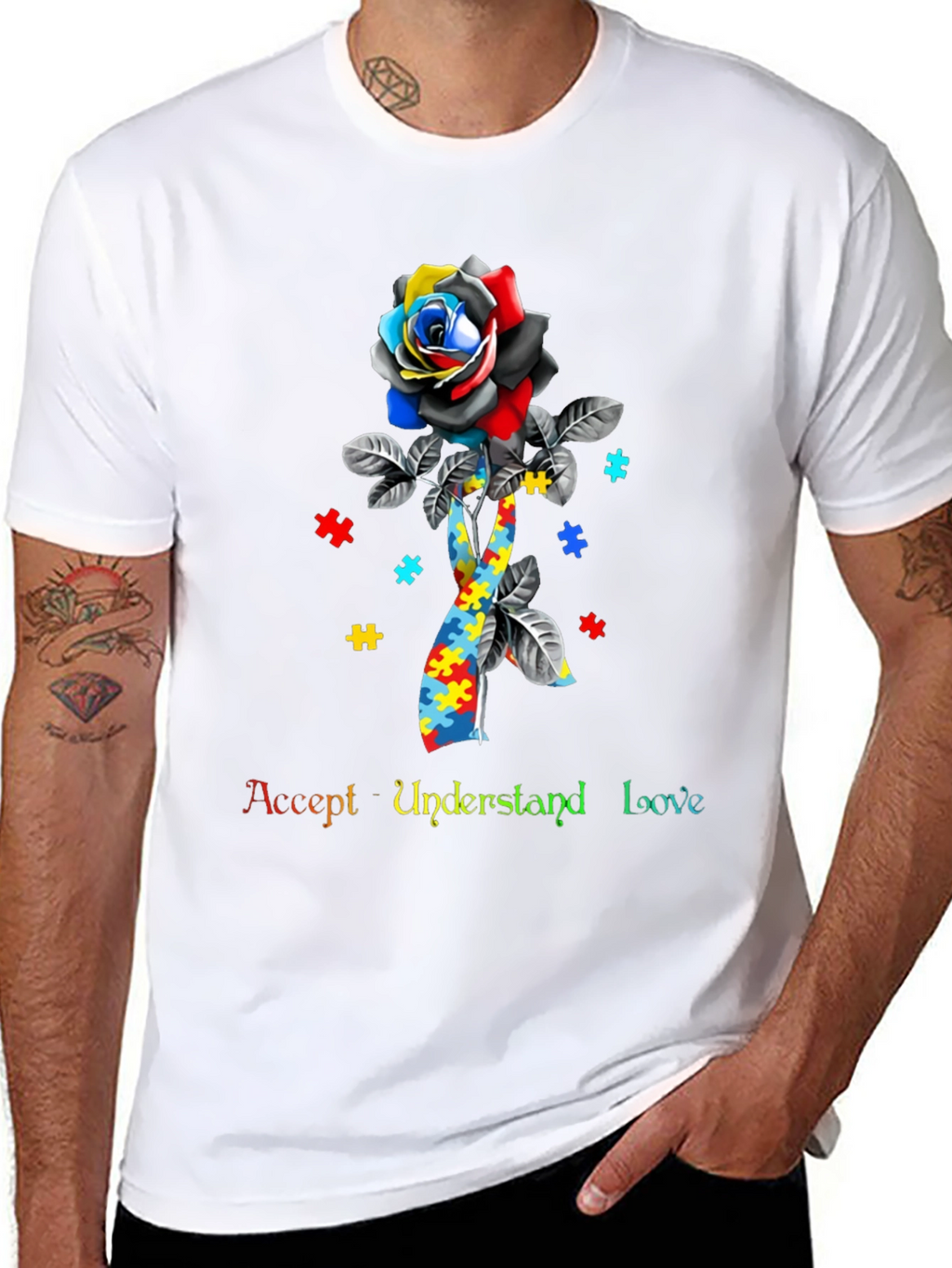 Autism Awareness Rose T-Shirt