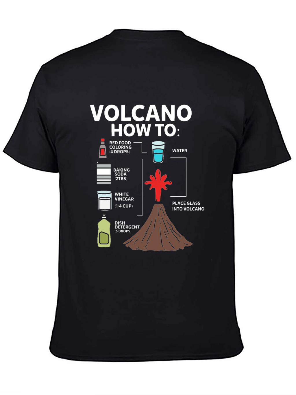 Volcano How-To Graphic T-Shirt - Science Experiment Tee