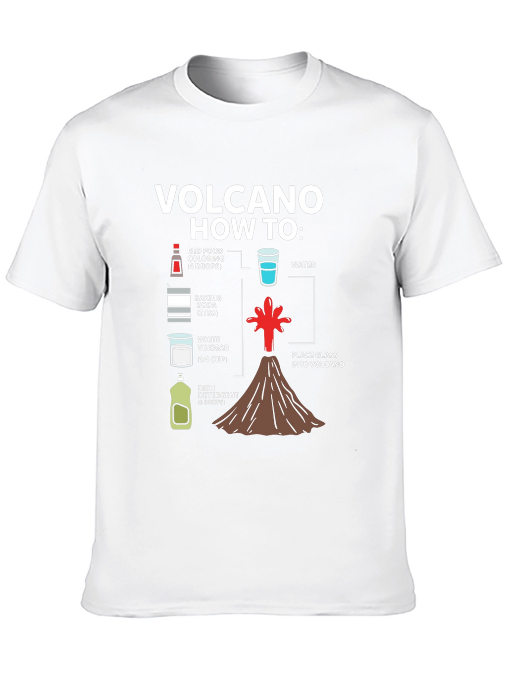 Volcano How-To Graphic T-Shirt - Science Experiment Tee
