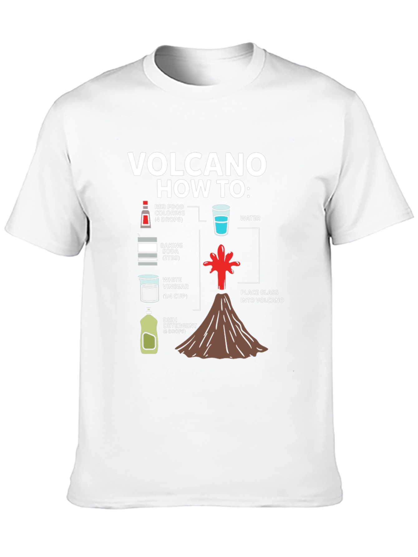 Volcano How-To Graphic T-Shirt - Science Experiment Tee