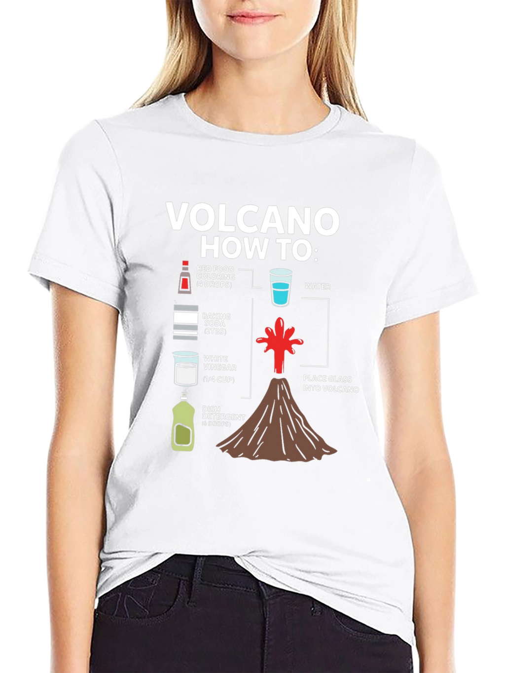 Volcano How-To Graphic T-Shirt - Science Experiment Tee