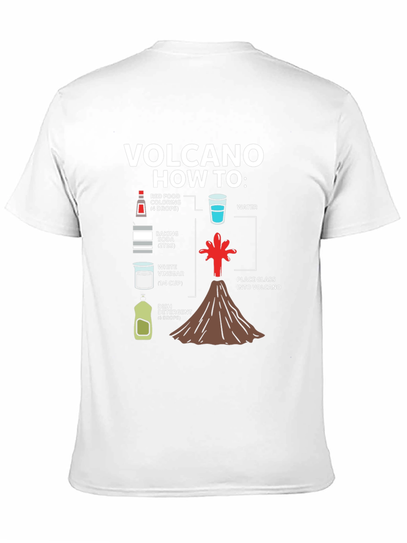 Volcano How-To Graphic T-Shirt - Science Experiment Tee