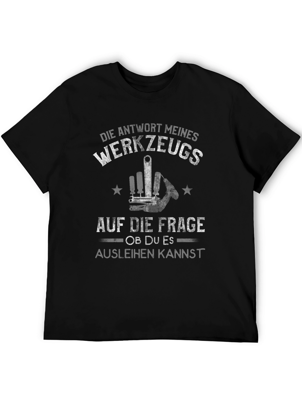Funny Tooling Answer Mens Black T-Shirt