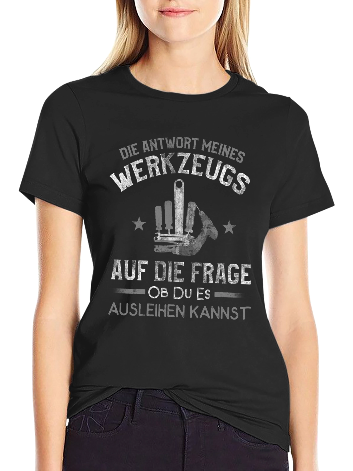 Funny Tooling Answer Mens Black T-Shirt