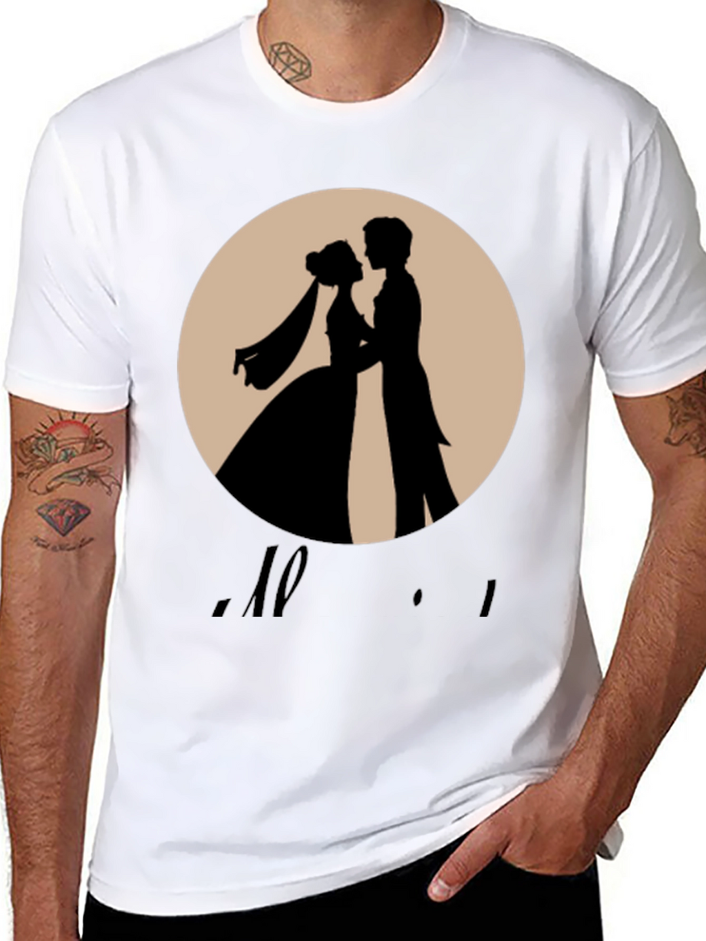 Romantic Wedding Silhouette T-Shirt