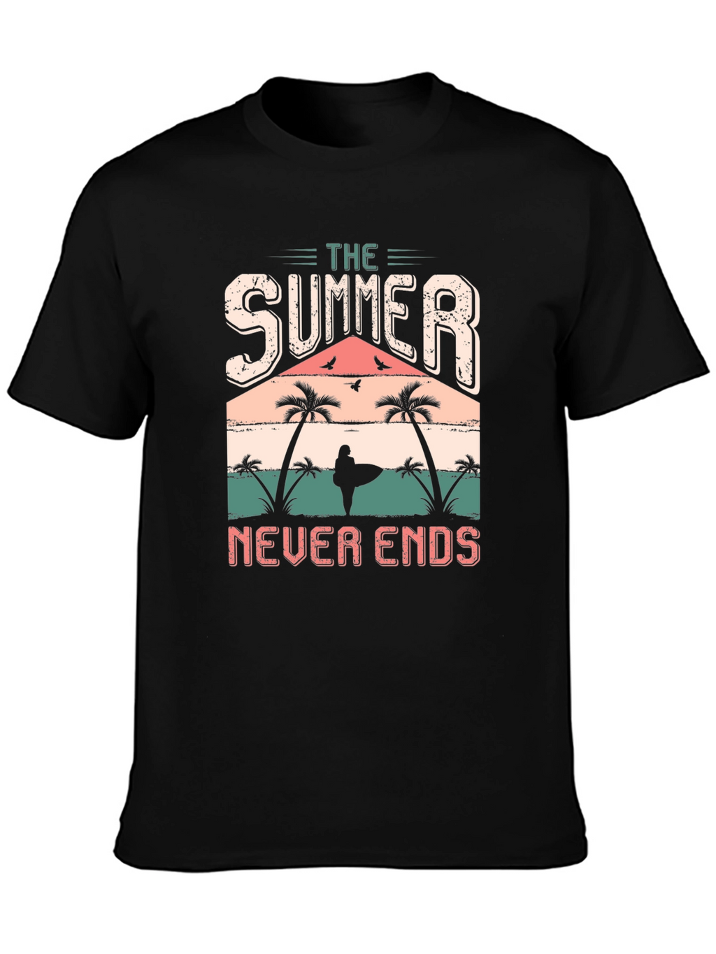 The Summer Never Ends T-Shirt Black