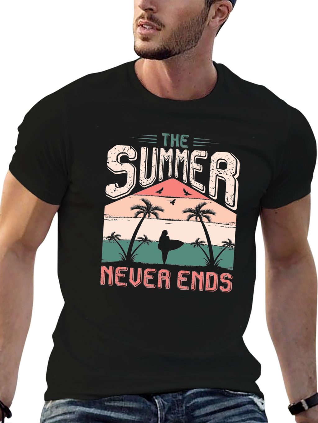 The Summer Never Ends T-Shirt Black