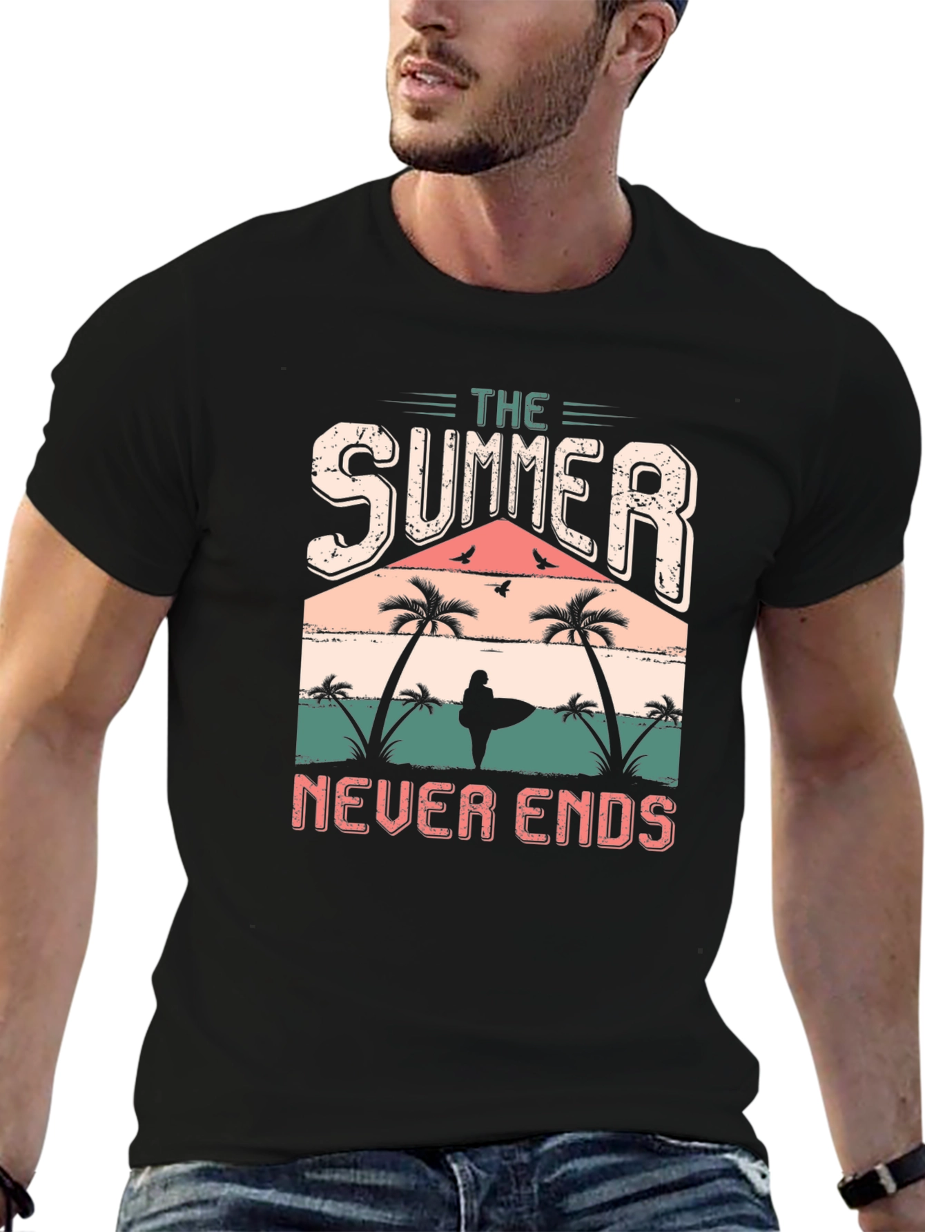 The Summer Never Ends T-Shirt Black