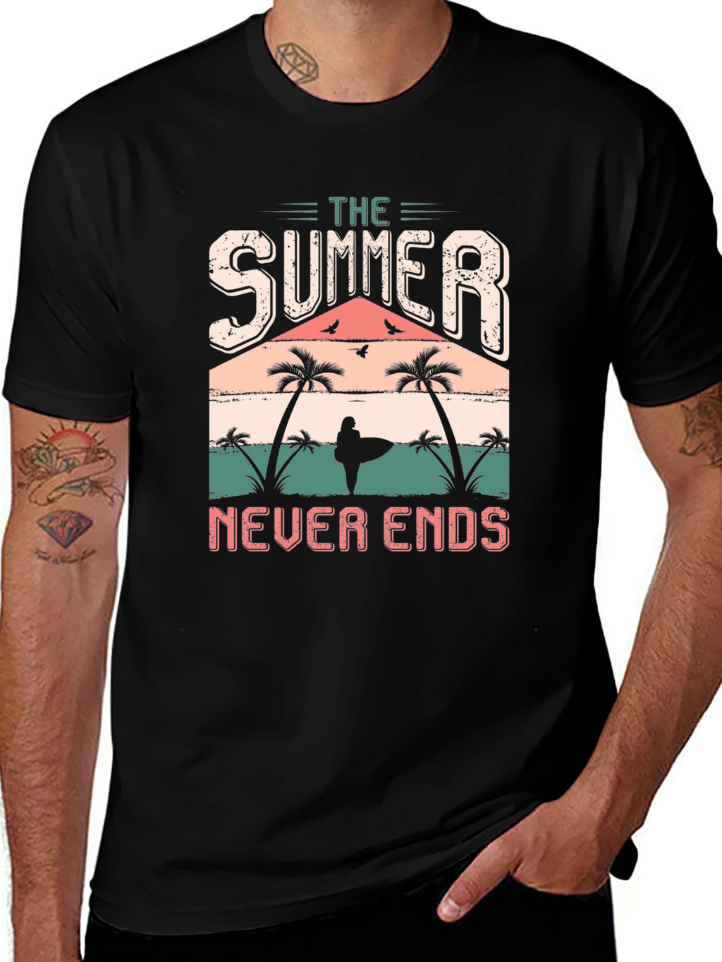 The Summer Never Ends T-Shirt Black