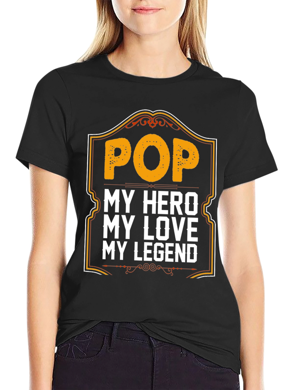 Pop Hero Legend Black Graphic T-Shirt