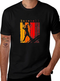 Retro Baseball Silhouette Graphic Tee