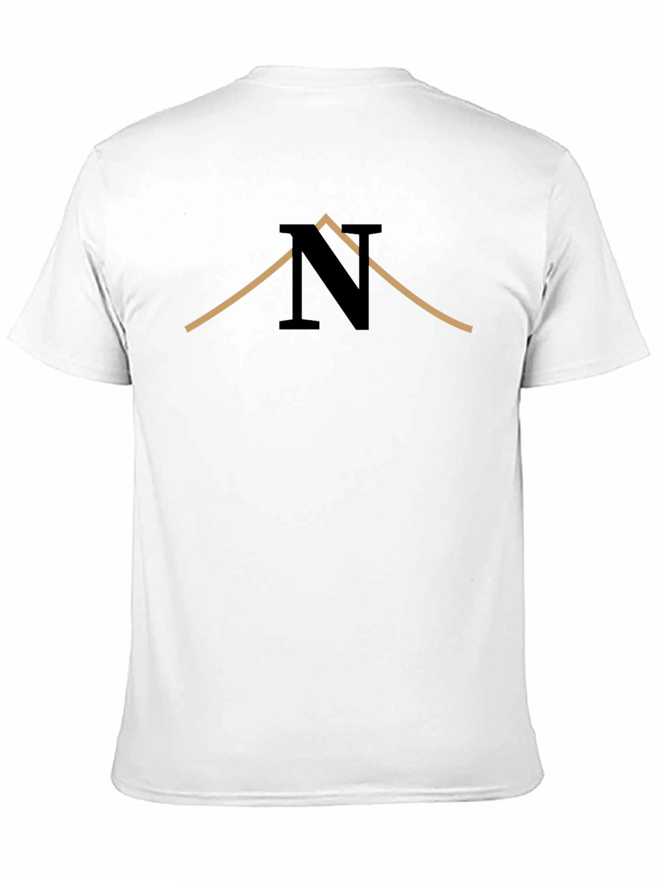 Stylish Black T-Shirt with Unique N Design