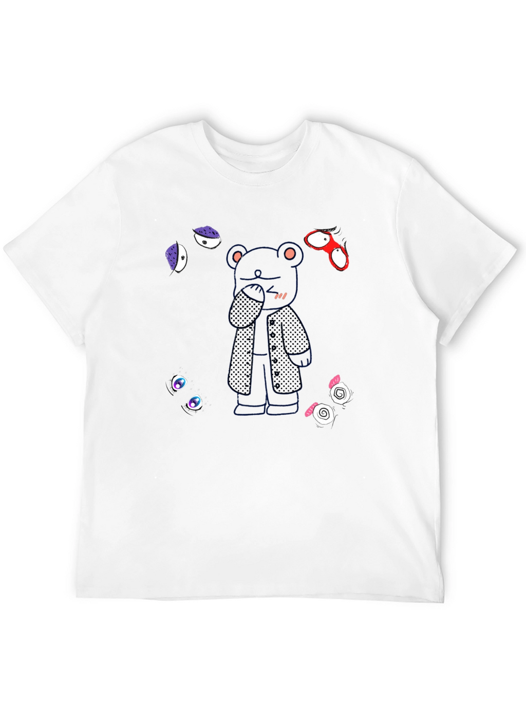 Stylish Bear Graphic Black T-Shirt