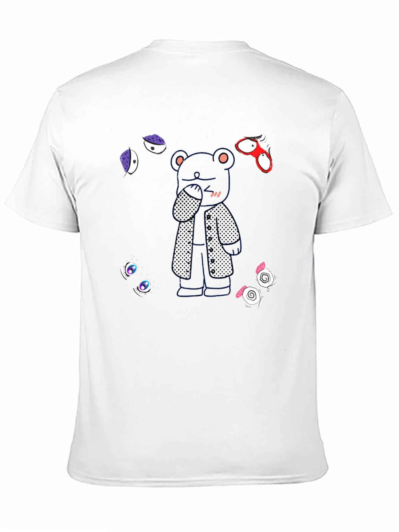 Stylish Bear Graphic Black T-Shirt